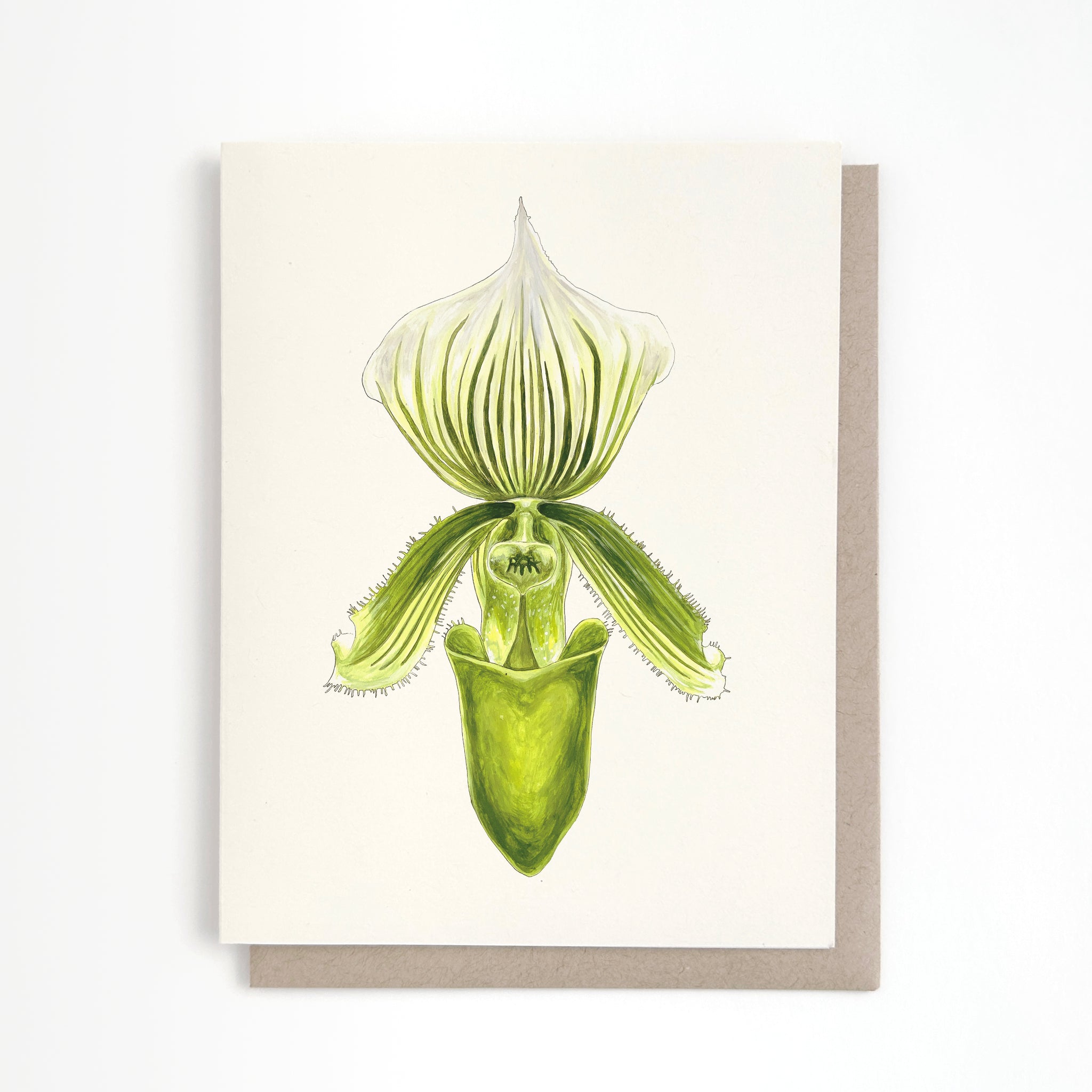 Lady Slipper Orchid Card