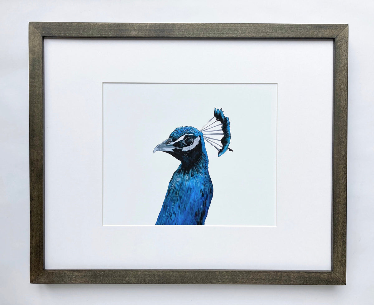 Peacock Head Print – Irene Akio