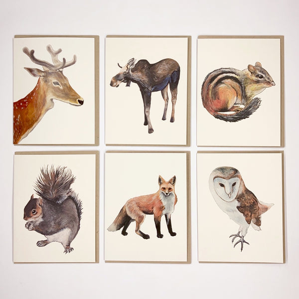 Forest Animals 6 Card Set