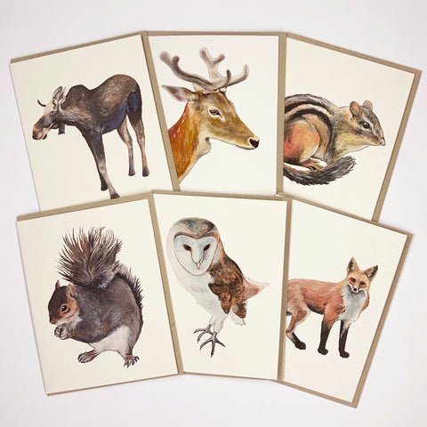 Forest Animals 6 Card Set