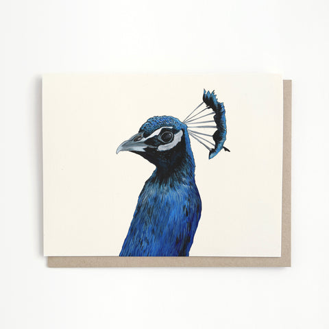 Peacock Head Card