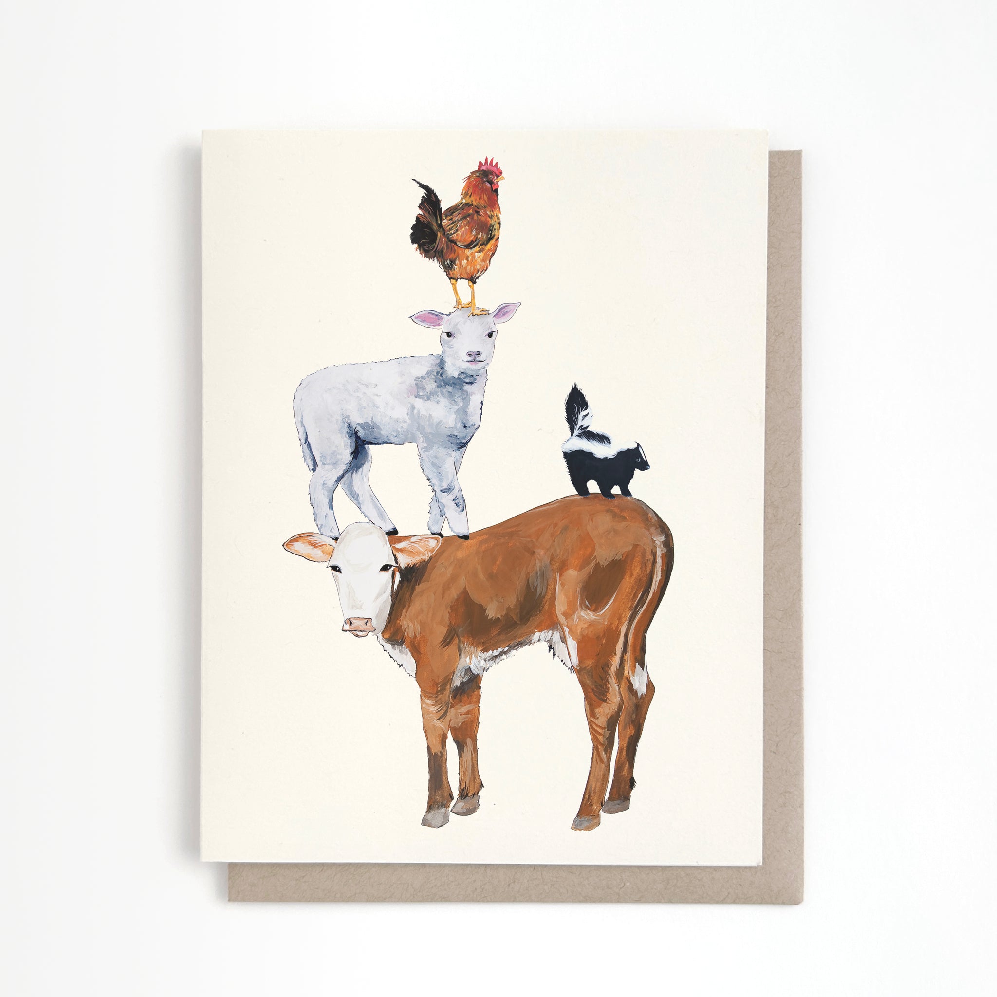 Pile of Animals Card