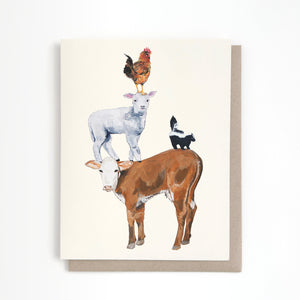 Pile of Animals Card