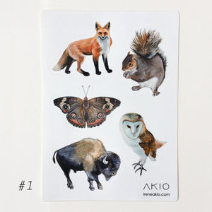 Animal Sticker Sheet #1