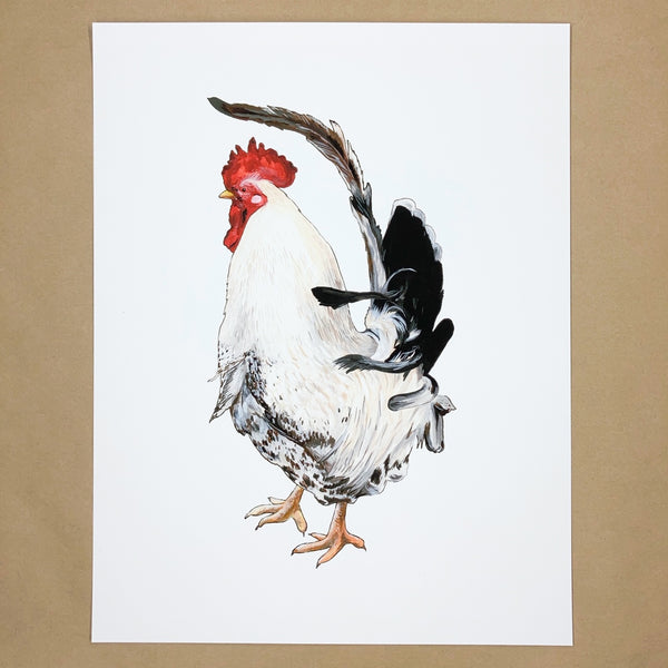 Bantam Rooster Print